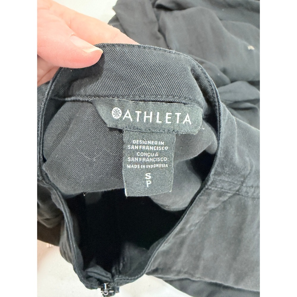 Athleta Summit Cargo Jumpsuit Black Long Sleeve Utility Women's Small - Picture 13 of 13